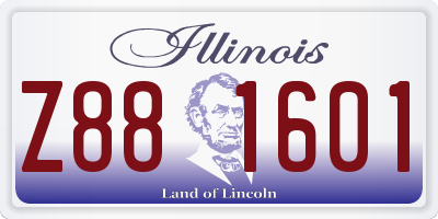 IL license plate Z881601