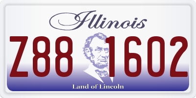 IL license plate Z881602