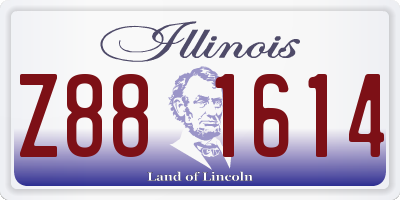 IL license plate Z881614