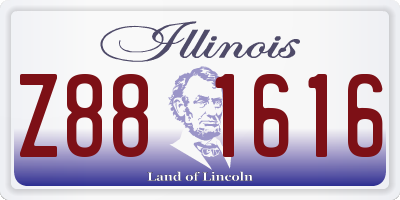 IL license plate Z881616
