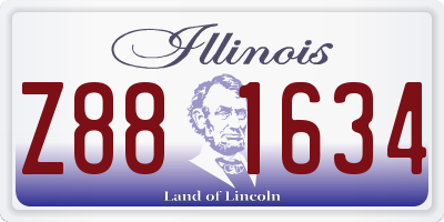 IL license plate Z881634
