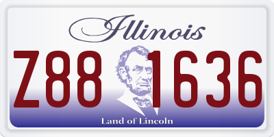 IL license plate Z881636