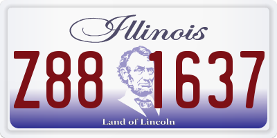 IL license plate Z881637