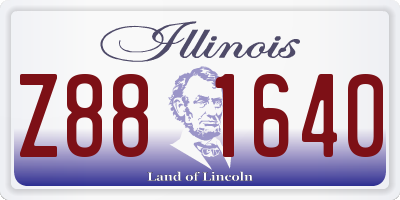 IL license plate Z881640