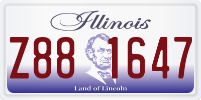 IL license plate Z881647