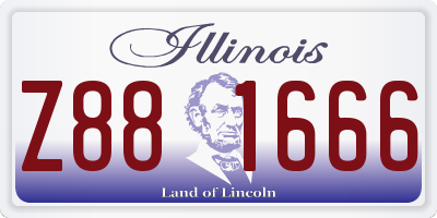 IL license plate Z881666