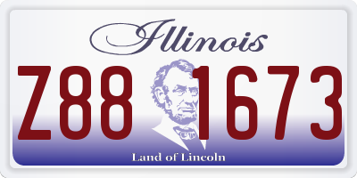 IL license plate Z881673