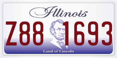 IL license plate Z881693
