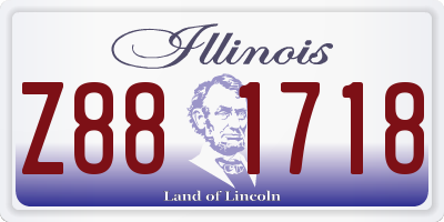 IL license plate Z881718