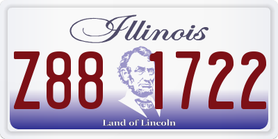 IL license plate Z881722
