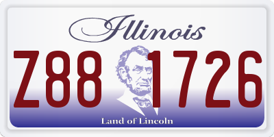 IL license plate Z881726