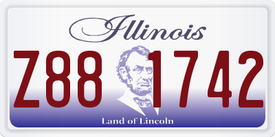IL license plate Z881742