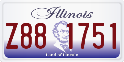 IL license plate Z881751