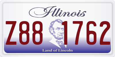 IL license plate Z881762
