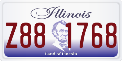 IL license plate Z881768