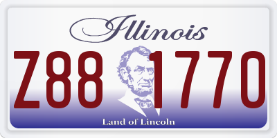 IL license plate Z881770