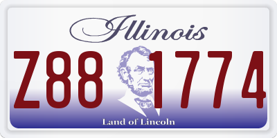 IL license plate Z881774