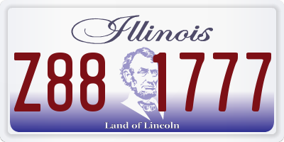 IL license plate Z881777