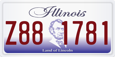 IL license plate Z881781