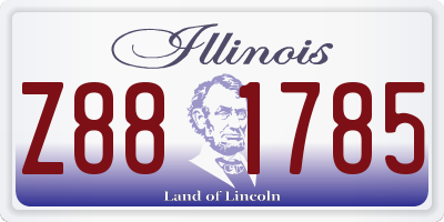 IL license plate Z881785