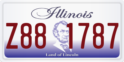 IL license plate Z881787