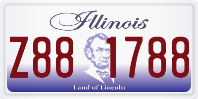IL license plate Z881788