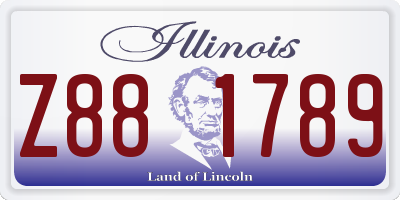 IL license plate Z881789