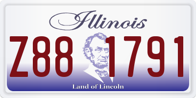 IL license plate Z881791