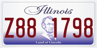 IL license plate Z881798