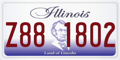 IL license plate Z881802