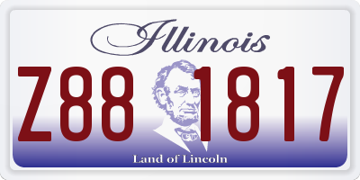 IL license plate Z881817