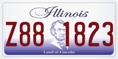 IL license plate Z881823