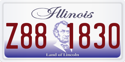 IL license plate Z881830