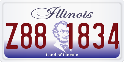 IL license plate Z881834