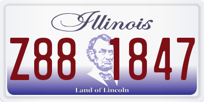 IL license plate Z881847