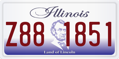 IL license plate Z881851