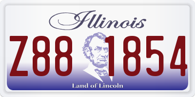 IL license plate Z881854