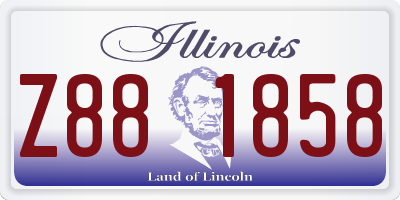 IL license plate Z881858