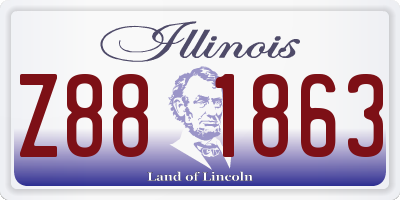 IL license plate Z881863