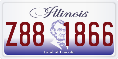 IL license plate Z881866