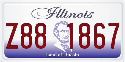 IL license plate Z881867