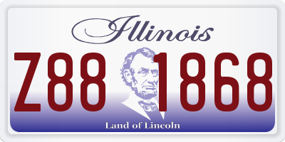 IL license plate Z881868
