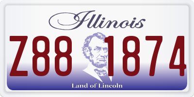 IL license plate Z881874