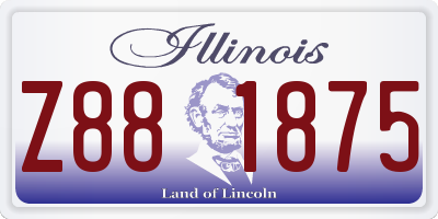 IL license plate Z881875