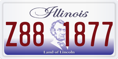 IL license plate Z881877