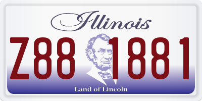 IL license plate Z881881