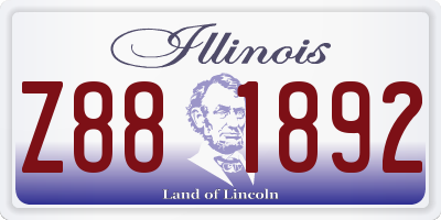 IL license plate Z881892