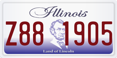 IL license plate Z881905