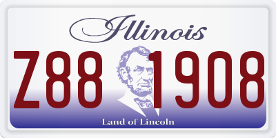IL license plate Z881908