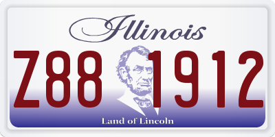 IL license plate Z881912